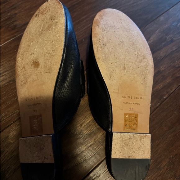 Women’s Black Leather Loafers - Anine Bing - Picture 5 of 5